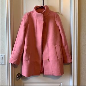 J crew mercantile pink wool city coat size 0 NEW